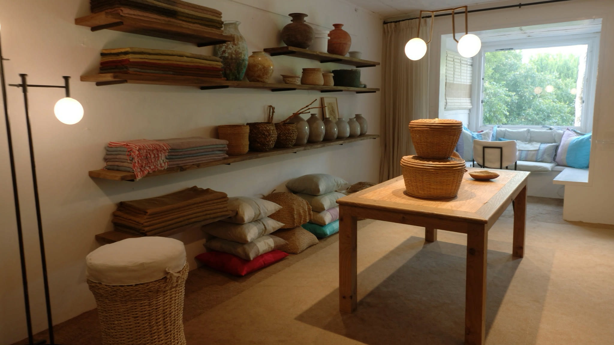 Inside a home goods store